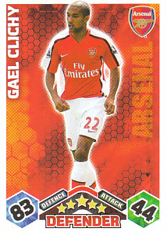 Gael Clichy Arsenal 2009/10 Topps Match Attax #3